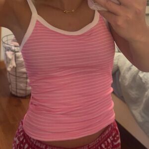 - super cute pink and white striped tank